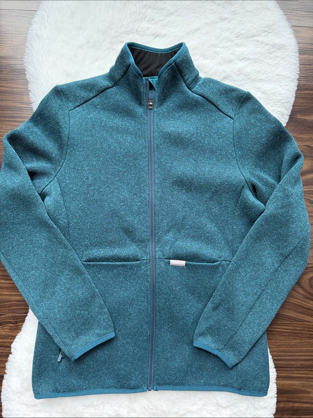 FIGS On Shift Knit Jacket Caribbean Blue size Small